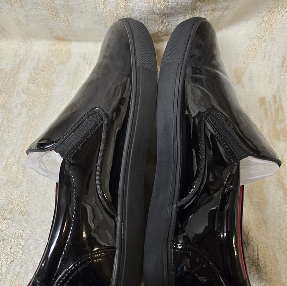 Santino Men\'s Black Patent Leather Tuxedo Dress Red Insole Slip On  Sz10 main image 6